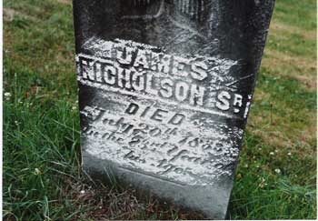 James Nicholson, Sr grave